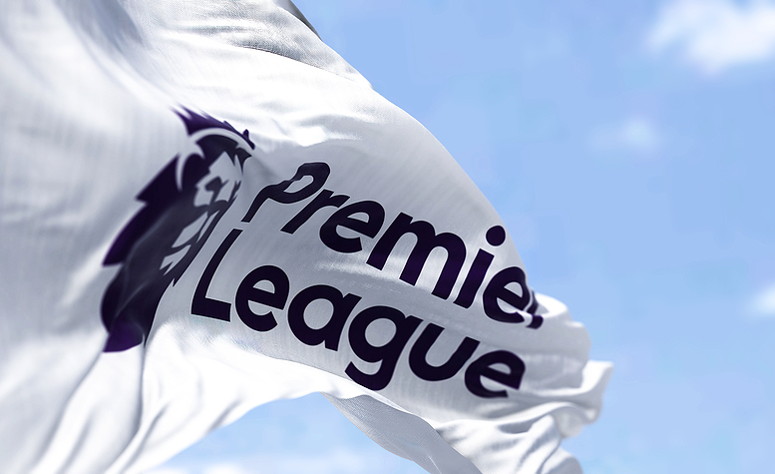 premier-league-flag-in-the-wind-close-up