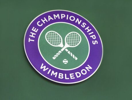 the championships wimbledon sign on wall tennis