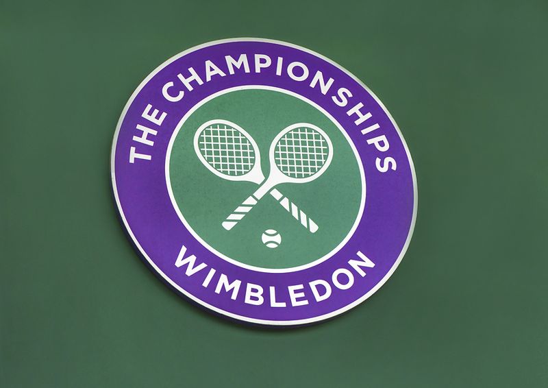 the championships wimbledon sign on wall tennis