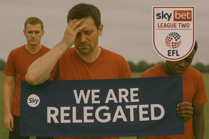 relegated from league two to national league